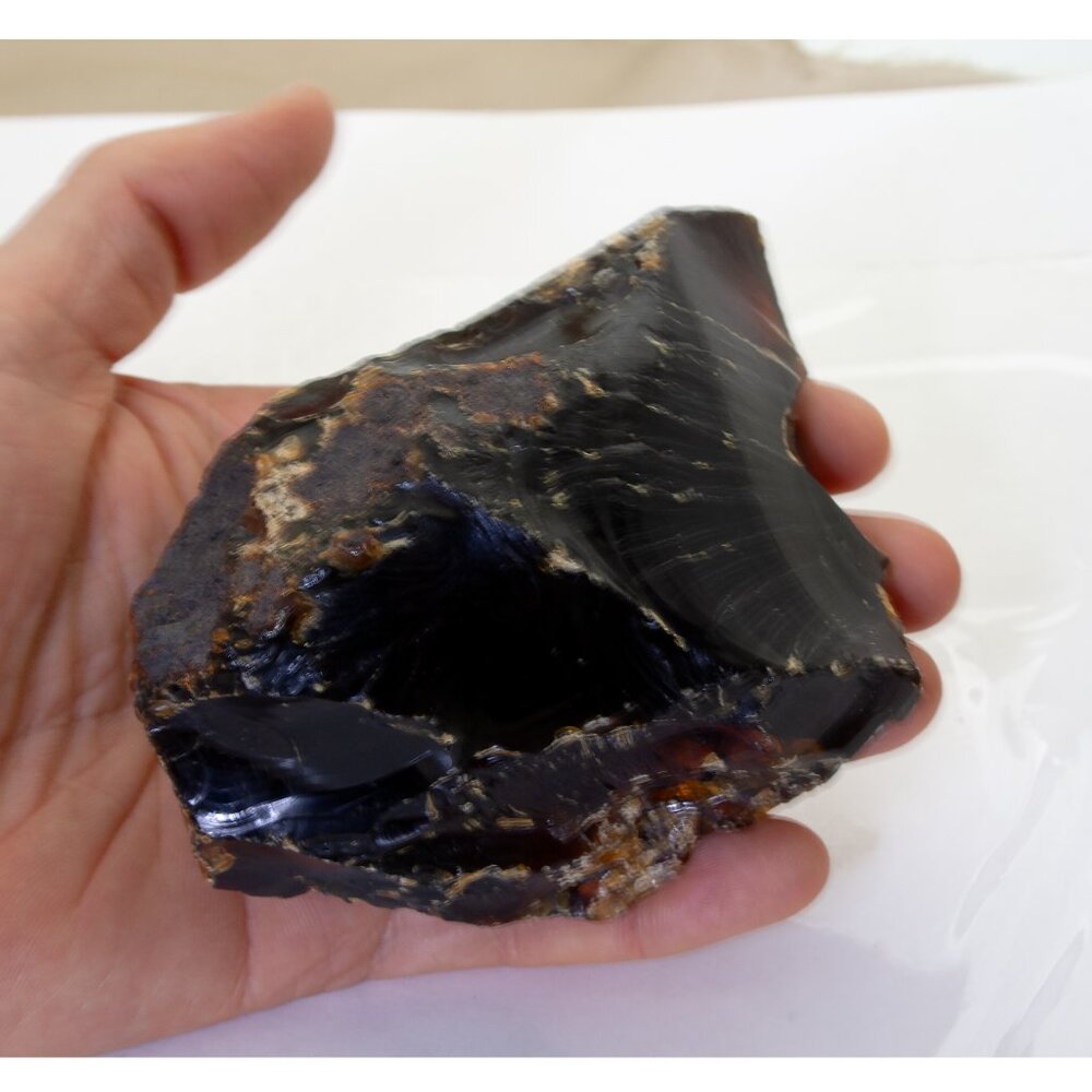 Raw Unpolished Sumatra Amber Fossil Stone 100% Genuine, 167.6 gr Decor Stone